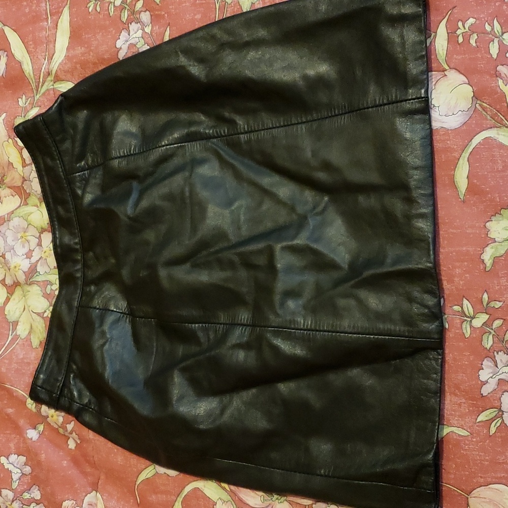 Byrnes and Baker Vintage Leather Skirt